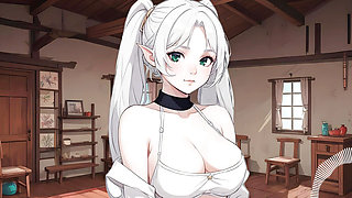 Spanish audio JOI Hentai - Frieren transforms you into his sex pet. Pet play, Femdom...