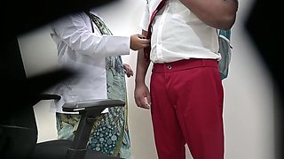 student penis checkup done by a doctor in clinic