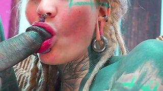 Hard Anal Fuck for Tattooed Girl - Balls Deep Assfuck for Goth Slut - ATM, Facial