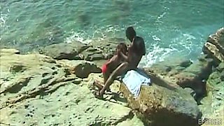 Black Beach Patrol Enjoys Big Dick At The Rocks