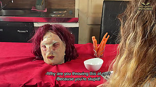 Humiliating the Powerless Slave at the Dining Table (223)