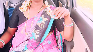 Indian bhabi car sex secretly spends time with her husband's younger brother by going on long drives.Telugu dirty talks.
