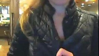 Flashing cafe: Big Tits, Amateur  Public Nudity Porn