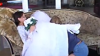 Bride & a hottie share a big cock