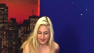 German Blondie Showing Her Perfect Body on Casting