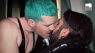Rose Bud And Axel Abysse In Rims Leon Ass While Giving Him Anal Fisting
