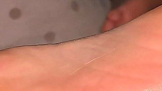 Close up Cum on Beautiful Soles Amateur Footfetish