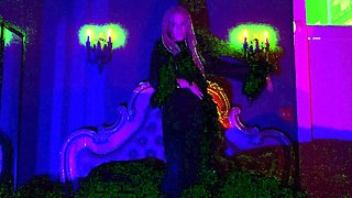 Hot blonde glamour babe solo plays to pleasure her hot body