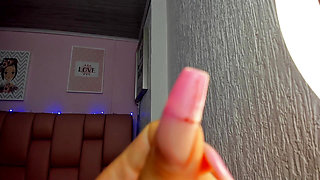 Salome, the university girl who looks like a good girl but is a slut at heart, fucks herself with fingers and a dildo