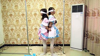 two Chinese girls bondage