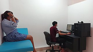 Perverted Doctor Fucks Pussy of Horny College Girl 18+