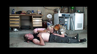 Old Pig Horny Cougar and Young Fresh Blonde Fuck