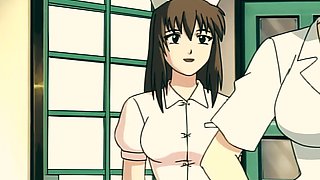 Uncensored Hentai: Sexy Dominant Doctor & a Pretty Submissive Busty Nurse Have Fun With Their Patient