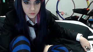 British amateur teen in stockings