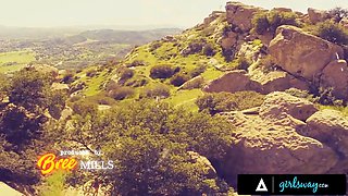 Girlsway - hot blonde cars Mia Malkova and Aj Applegate have spunky porn in the mountains