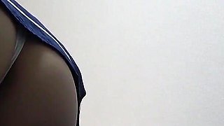 No Bra Apron Uniform Natural Boobs, Mini Skirt Legs and Thighs, Micro Thong G String, Cute Japanese Maid Sexy Room Cleaning