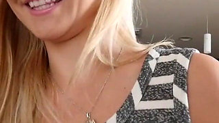 Beautiful blonde stepsis takes a deep dicking