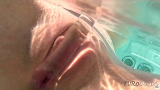 Lilly Mays Masturbates With A Dildo Underwater In The Rooftop Jacuzzi With Closeups