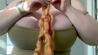 Big boob brunette masturbates on webcam