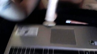 Innocent Busty blonde fingering and toying pussy