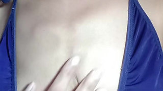 I'm Squeezing my Cute Boobs and Massaging