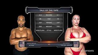 Lila Lovely vs Jaxson Briggs - Lila Throws Her Weight Around For Dominance
