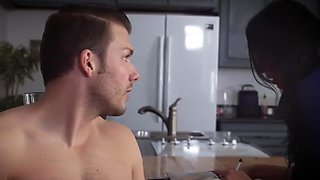 Mature Milf Pulls Off A Hunk Black Panties In The Kitchen And Sucks Co - Reagan Foxx and Codey Steele