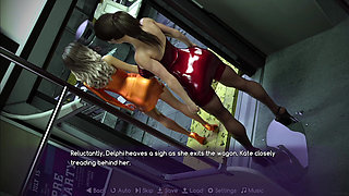 Kate Made Delphi to Squirt in Metro Train Before Reaching the Office