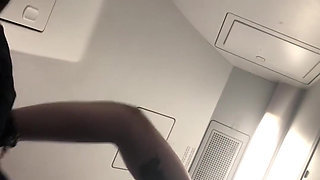 Huge Piss on Plane After Holding It for Four Hours!