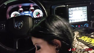 Alt Erotic - Mallory Maneater sucking a penis in the car - Fellatio