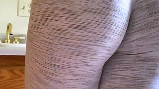 Busty brunette anal solo masturbation