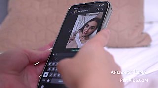 Passionately Wetting Her Dirty Panties