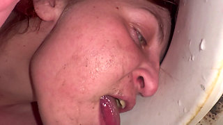 Licking Toilet Till Orgasm