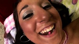 Bukkake whore drenched