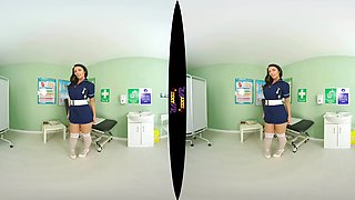 Doctor Doctor - Big Tit Brunette Solo Striptease In The Hospital