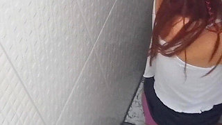 Slut Fucks in the Disco Bathroom with a Stranger Without a Condom!