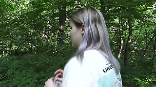 Dirty Girl Littering and Urinating in a Park