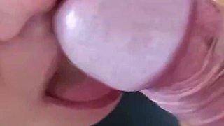 Blowjob with Buttplug and Cum on Face