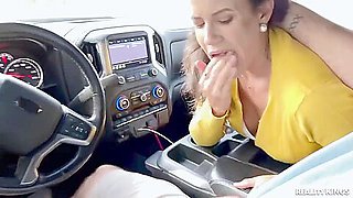 Penney Play In Car Karen Gets Fucked