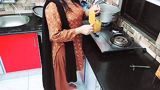 Desi Indian Wife Fucked In Kitchen In Both Holes With Clear Hindi Audio