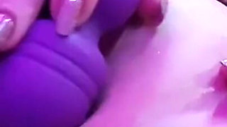 20 Year Curvy Big-Breasted Nymphomaniac and Her Pink Dildo in Tight Pussy