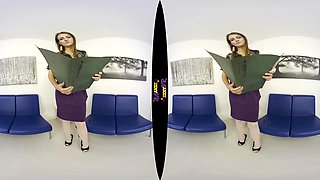 Overworked; Secretary Office Nylons Garter Belt Strip Solo Trimmed Pussy