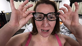 He interrupted my reading to fuck me and cum on my glasses