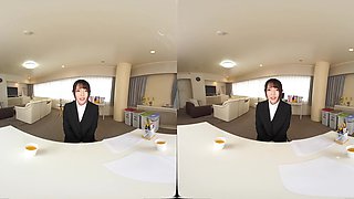 Asian teen pantyhose fetish in VR