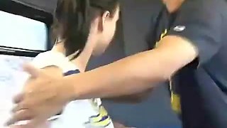 Cheerleader groped and fucked on a bus
