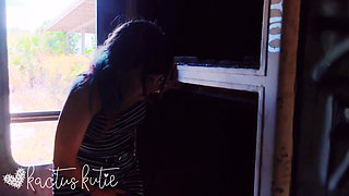 Peeing in an Abandoned Train Car
