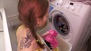 Ginger Teen Stepsis Gives a Nice Blowjob and Spread Legs for Me POV
