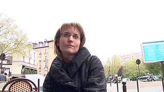 Brunette fingeres and licks female boss in office
