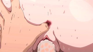 Uncensored Hentai: Sexy Buxom Big-assed Beauty Gets Fucked Up To Squirting By Her Horny Colleague