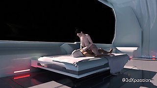 Hot japanese babe gets fucked hard on orbital space station